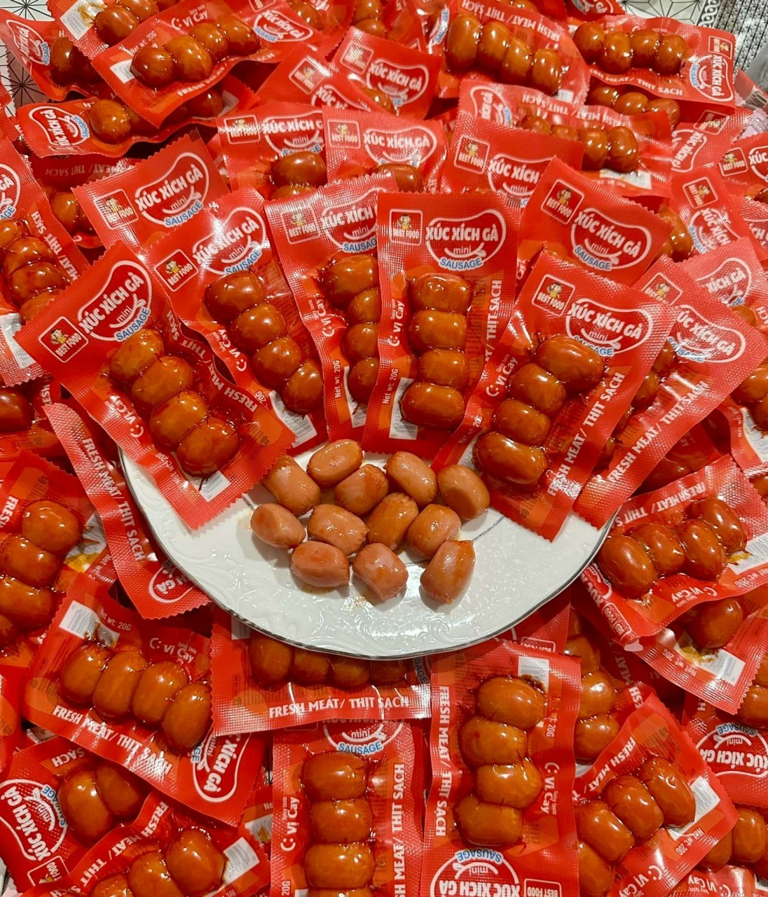 Combo 20gói Xúc xích Bi 4 viên Best food.