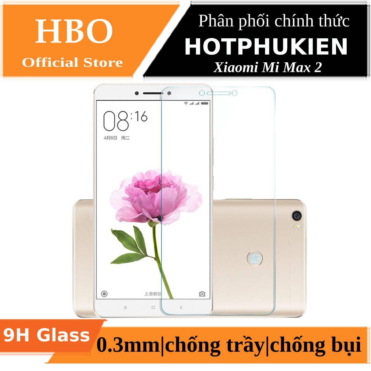 [HCM]Miếng dán kính cường lực mỏng 0.3mm cho Xiaomi Mi Max 2 hiệu HBO (độ cứng 9H hạn chế bám vân tay)(Mua 1 tặng 1) - Phân phối bởi Hotphukien