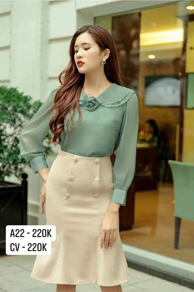 ÁO CÔNG SƠ NỮ DUYEEU DÁNG B099