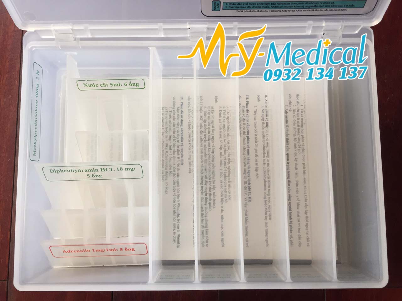 Hộp chống sốc phản vệ y tế (Không gồm vật tư)