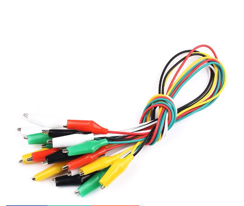 Combo Bó 10 Dây Kẹp Cá Sấu 5 Màu 50cm