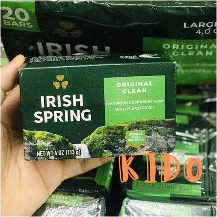 Xà bông cục Irish Spring Deodorant Soap Original / Xà bông Mỹ 104g