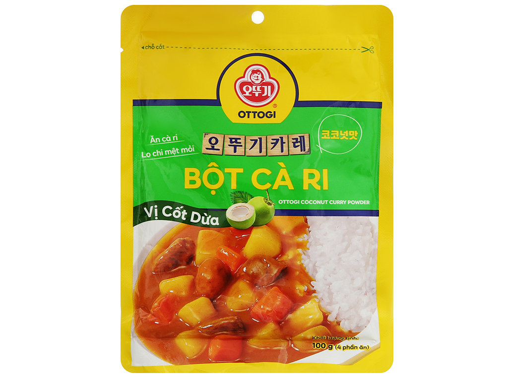 GIA VỊ Bột cà ri vị cốt dừa Ottogi gói 100g 52910