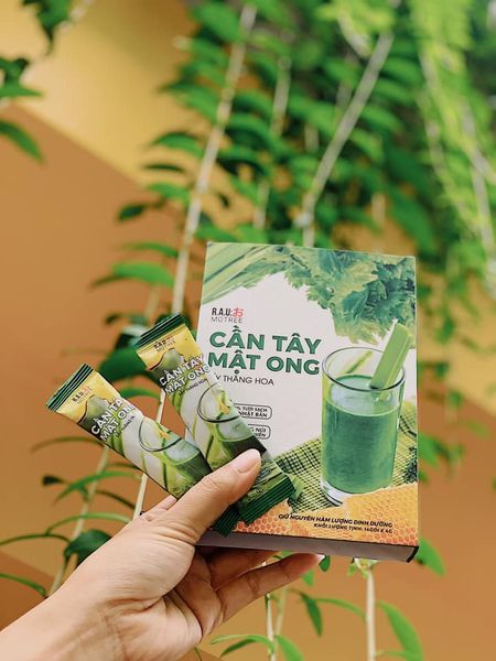 cần tây mật ong giảm cân (hộp 14 gói, mua 3 hộp tặng 1 bình )