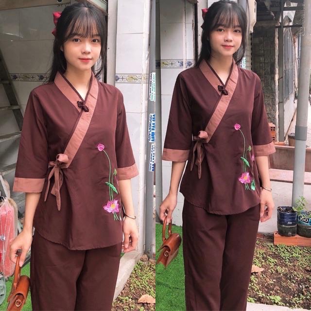 ĐỒ LAM ĐI CHÙA - mẫuSen Nơ Kate