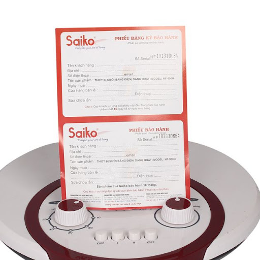 Quạt sưởi Saiko HF-900H (Trắng)