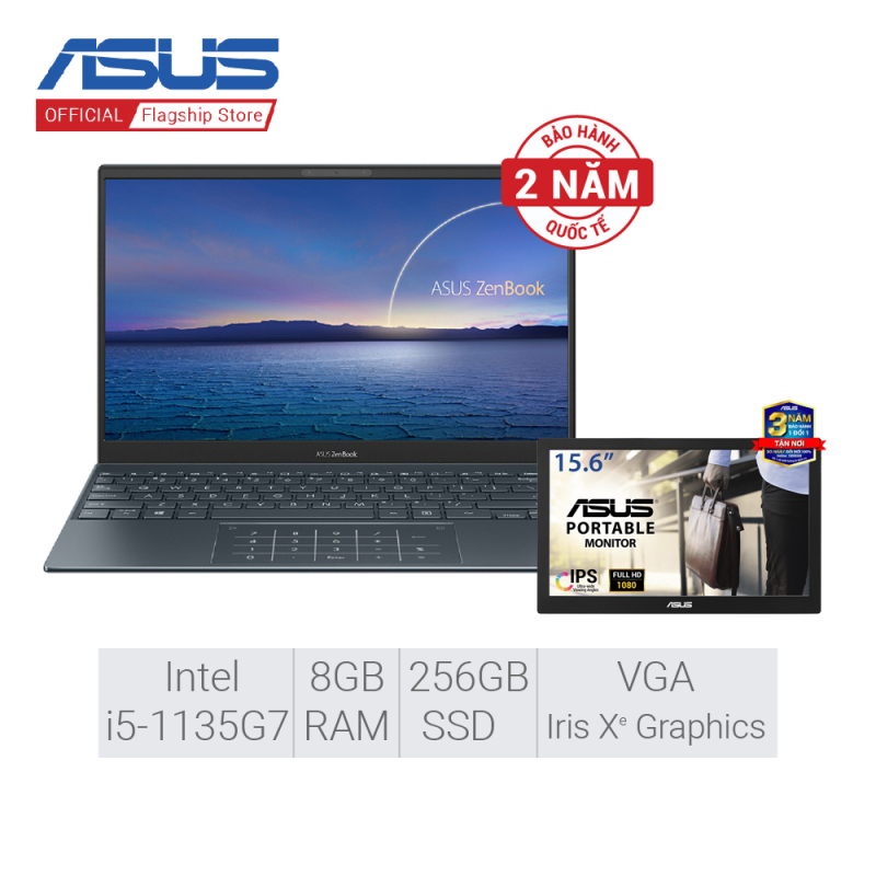 [Trả góp 0%]Laptop ASUS ZenBook UX325EA-EG079T  i5-1135G7  8GB  256GB  Intel Iris Xe Graphics  13.3 FHD  Win 10