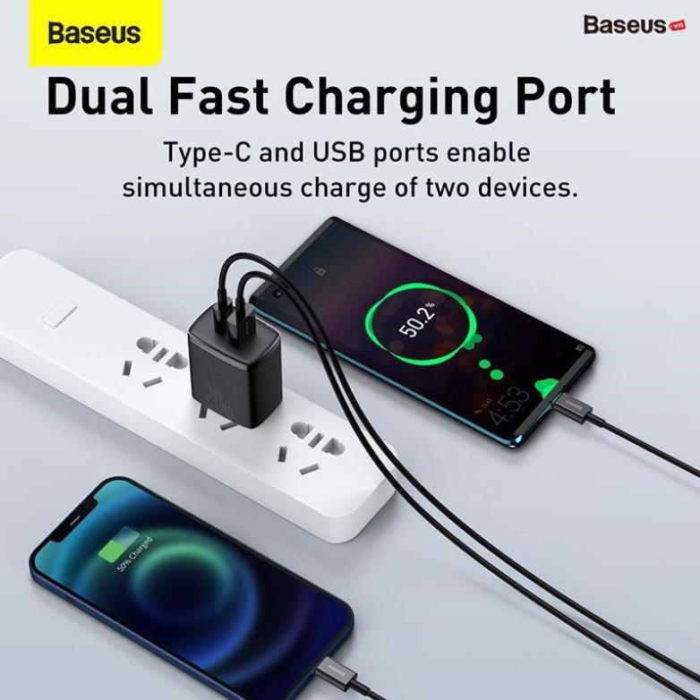 Cốc sạc nhanh siêu nhỏ gọn Baseus Compact Quick Charger 20W