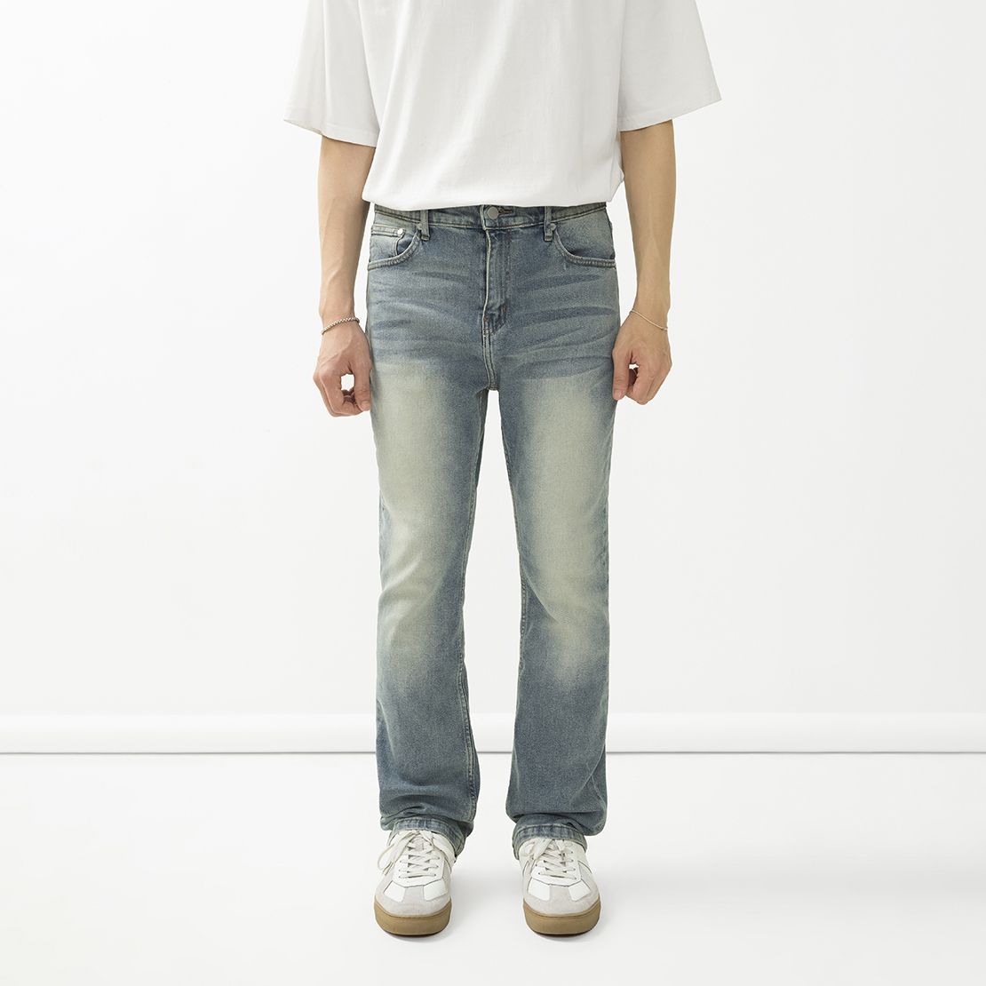 Quần jean nam Owlbrand Flare/Xanh dirty
