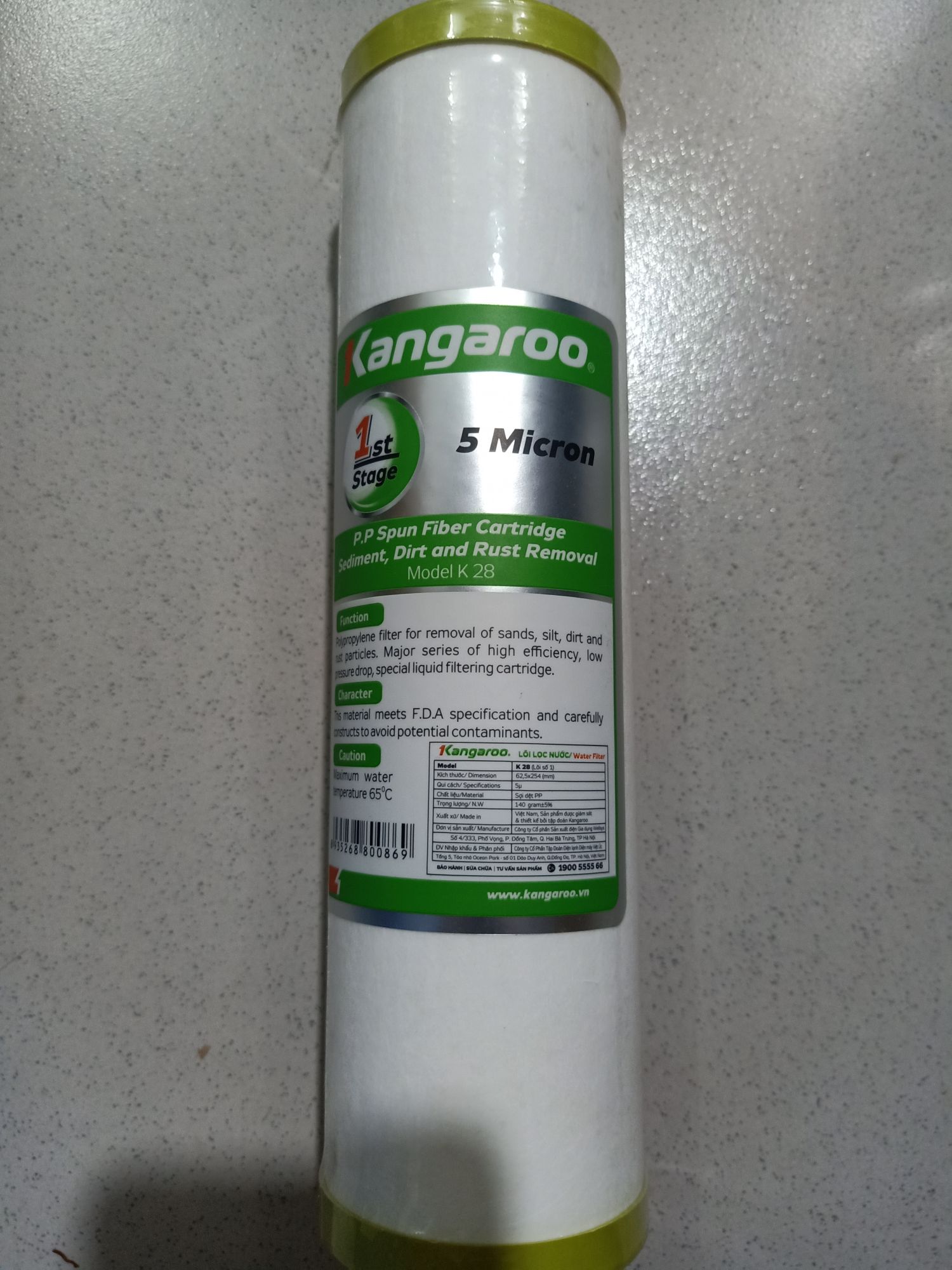 Lõi lọc nước 1, 2, 3 Kangaroo