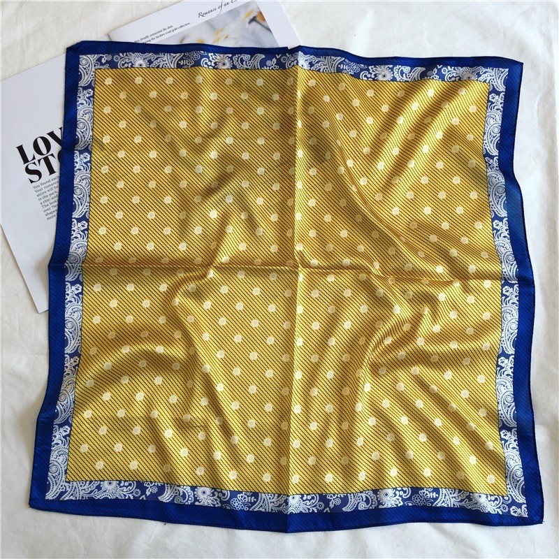 [HCM]Khăn turban lụa vuông cột cổ áo thanh lịch size 58x58cm