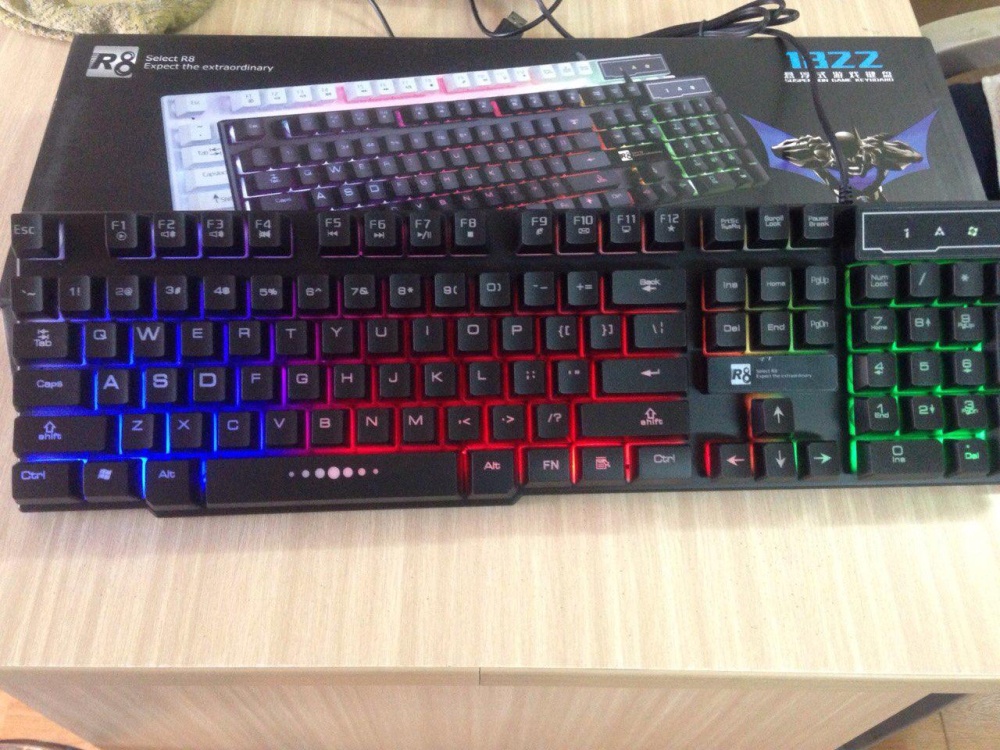 Bàn phím chuyên game LED 7 màu r8 1822 cam kết hàng đúng mô tả chất lượng