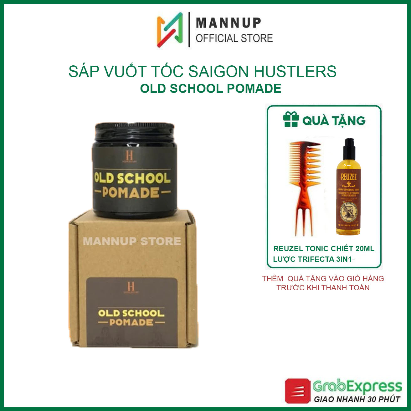 [HCM]Sáp Vuốt Tóc Saigon Hustlers Old School Pomade 112g