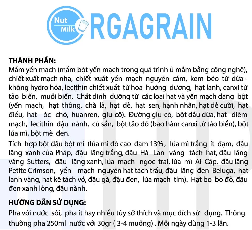 Orgagrain High Calcium Vegan Nut Milk 900g