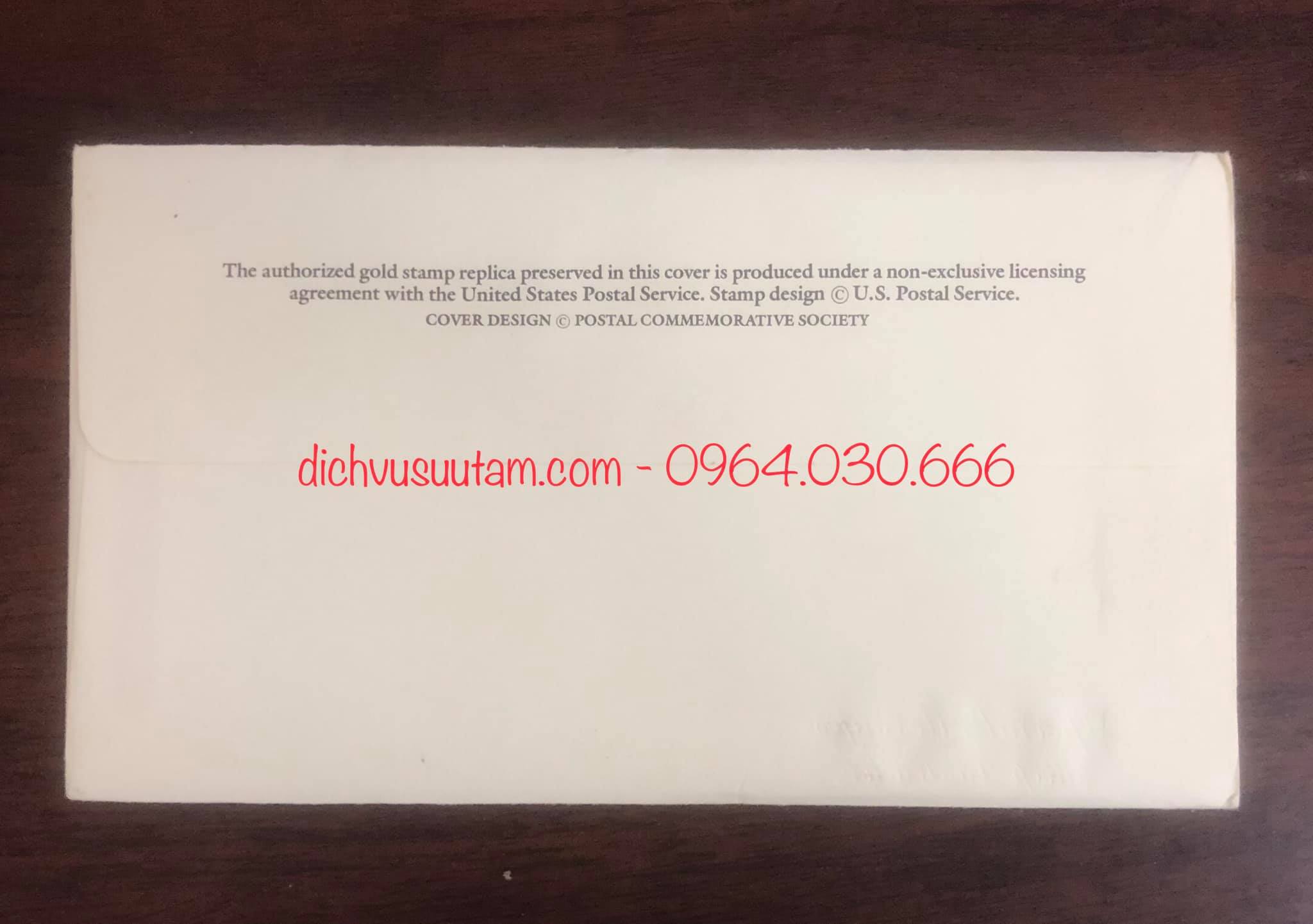 FDC bì thư tem thế giới mạ vàng hình ảnh con vật