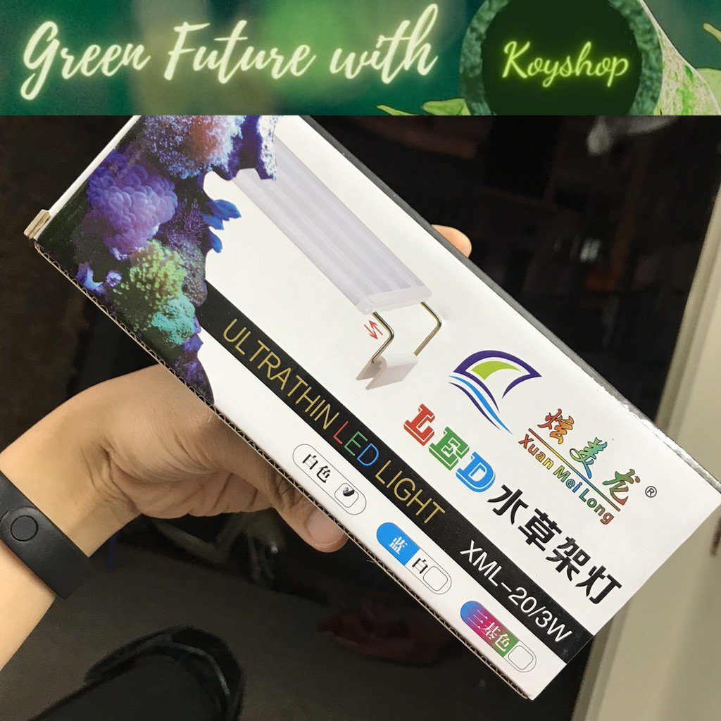 Đèn led XuanMeiLong XML cho bể cá cảnh, bể thủy sinh 20cm, 30cm, 40cm - ánh sáng trắng, WRGB 3 chế độ màu độ sáng tốt, Tiết Kiệm năng lượng
