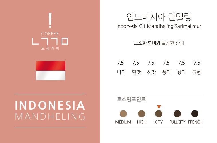 Cà phê rang xay Mandeling Indonesia túi 500gr