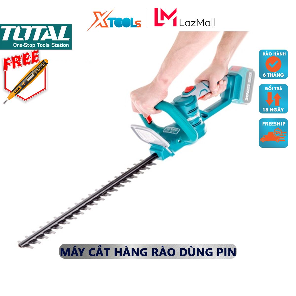 Mower hedge total THTLI2001 mower hedge battery 20V , 140rpm, Blade 18inch, 18mm pruning saw shore fence, fence, shaping bonsai fast đẹp eye