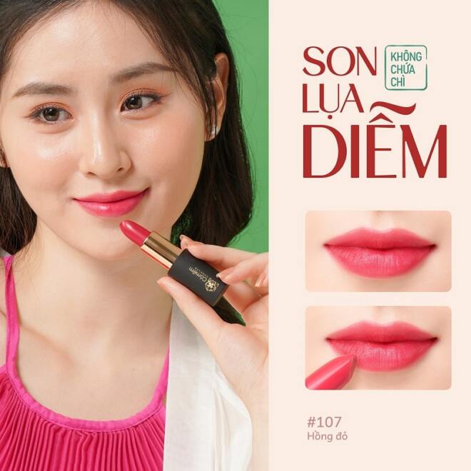 Combo Son Môi Táo Xinh Dưỡng Môi Cỏ Mềm