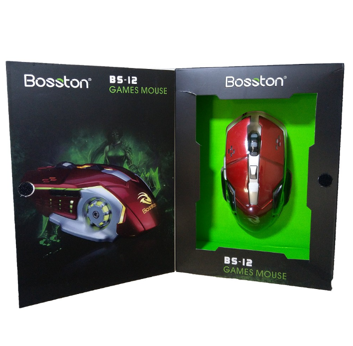 [HCM]Chuột game thủ đèn led có dây Bosston BS-12 DPI 2400