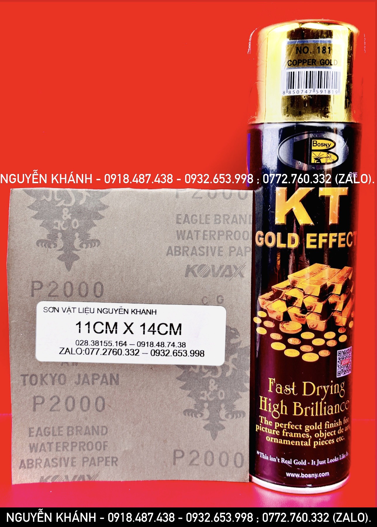 Sơn xịt giả vàng Copper Gold Bosny
