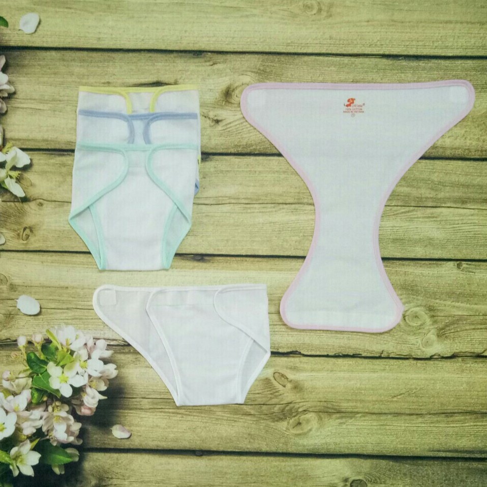 Set  5 Tã Vải Dán Trơn Mintuu sơ sinh