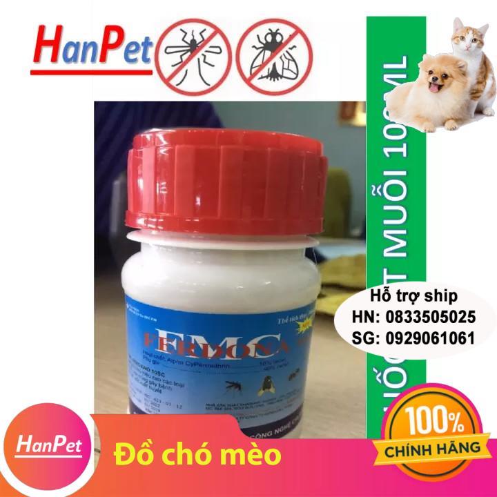 Hanpet - Ferdona FMC 10EC nắp đỏ (100ml) – (Dây chuyền công nghệ của CHLB Đức) – Thuốc diệt côn trùng, muỗi, gián, ruồi, kiến, bọ chét