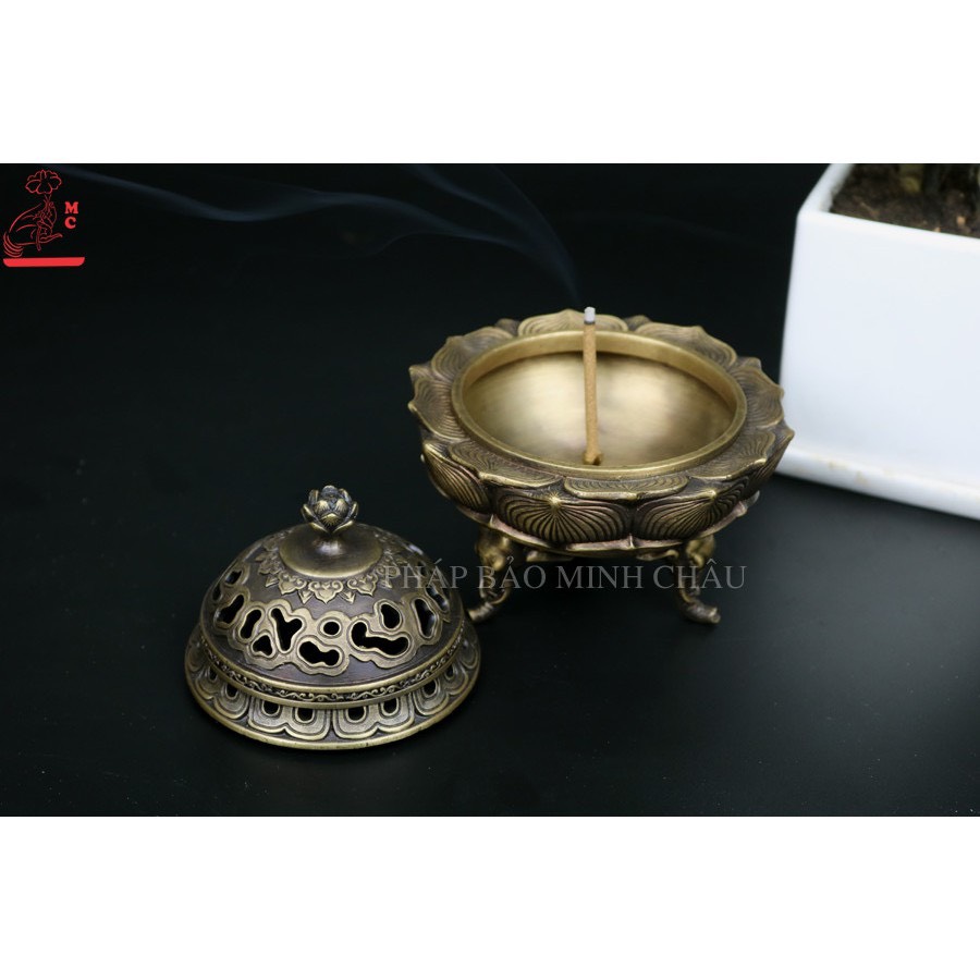 [PBMC] Lư xông đỉnh sen đồng