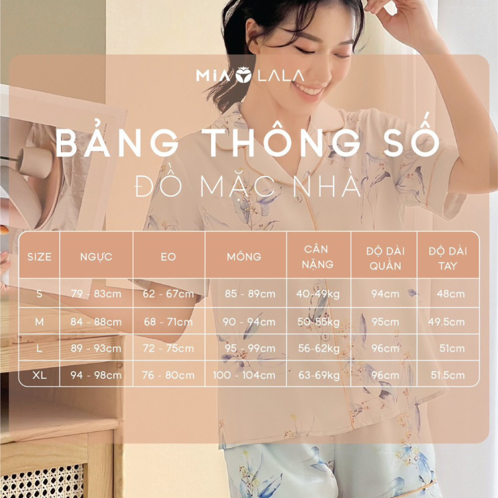 Bộ đồ mặc nhà lụa cao cấp MIALALA 3349 DH04013349