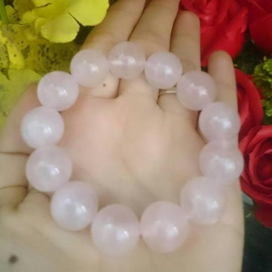 [HCM]Xưởng Đá Tự Nhiên G.F.H - Vòng tay đá thạch anh hồng  tự nhiên size