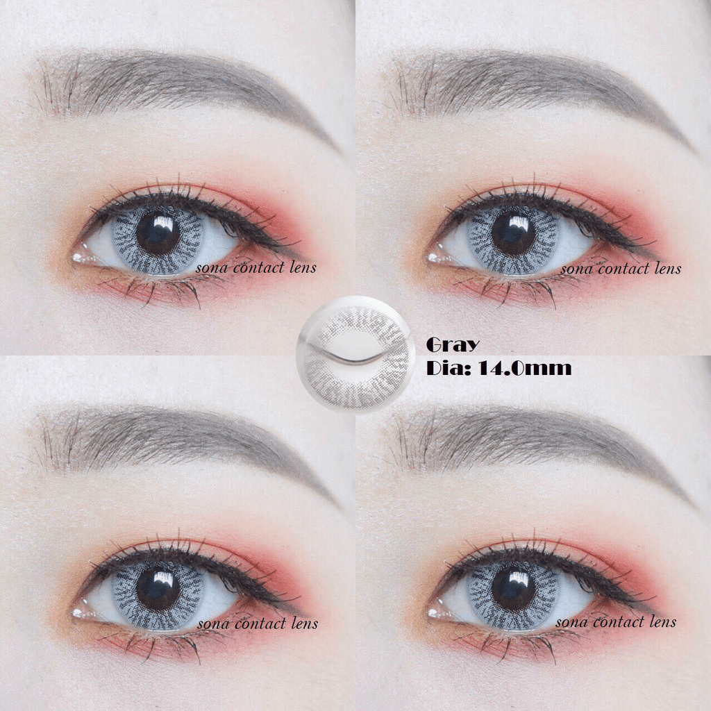 Contact Lens Gray, Brown 1-Day Contact Lenses, Non-Myopia and Myopia with Degrees 2.5 - 3 - 3.25 - 4.25 - 4.5 - 4.75 - 5.5 - 6 - 6.5 - 7.5 - 8 No Stamp