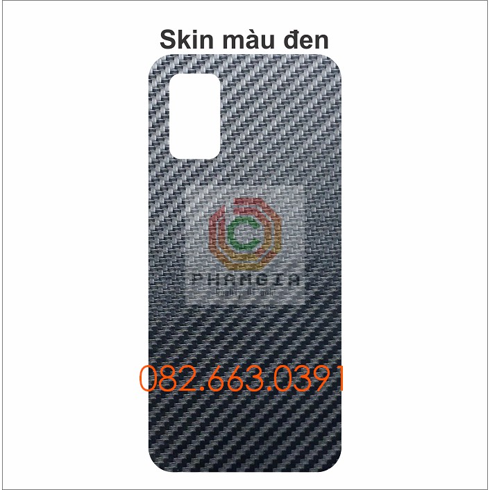 Miếng dán mặt lưng skin carbon Samsung A02s / A03s