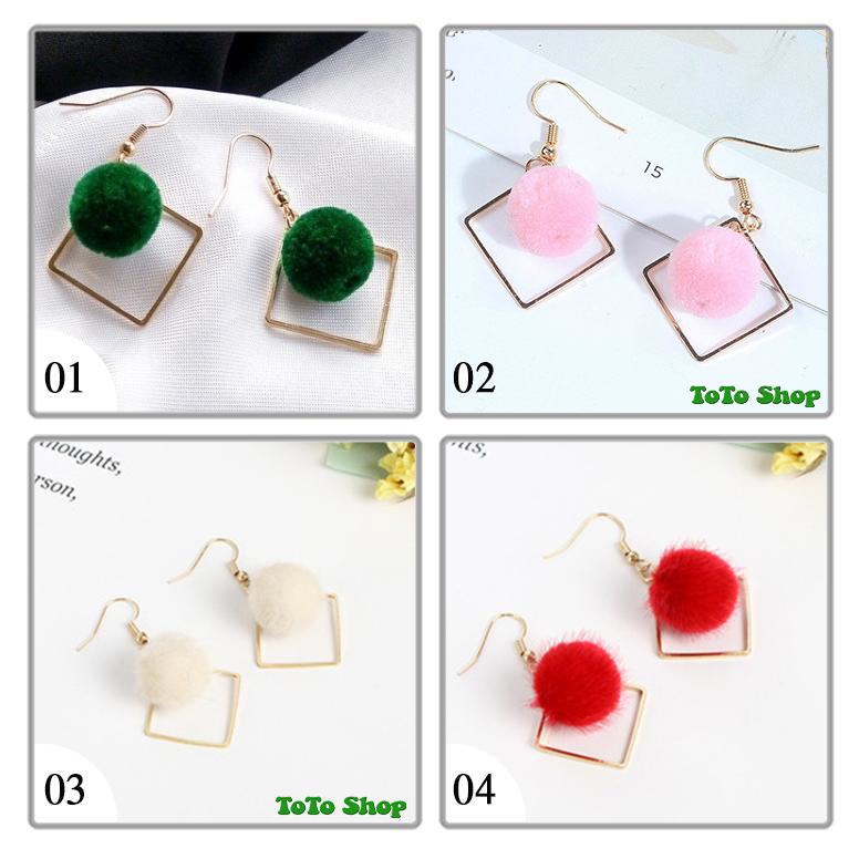 [01 color options] Funny Korean style earrings super cute SSHT BSTKL - [TOTOSHOSHOP]