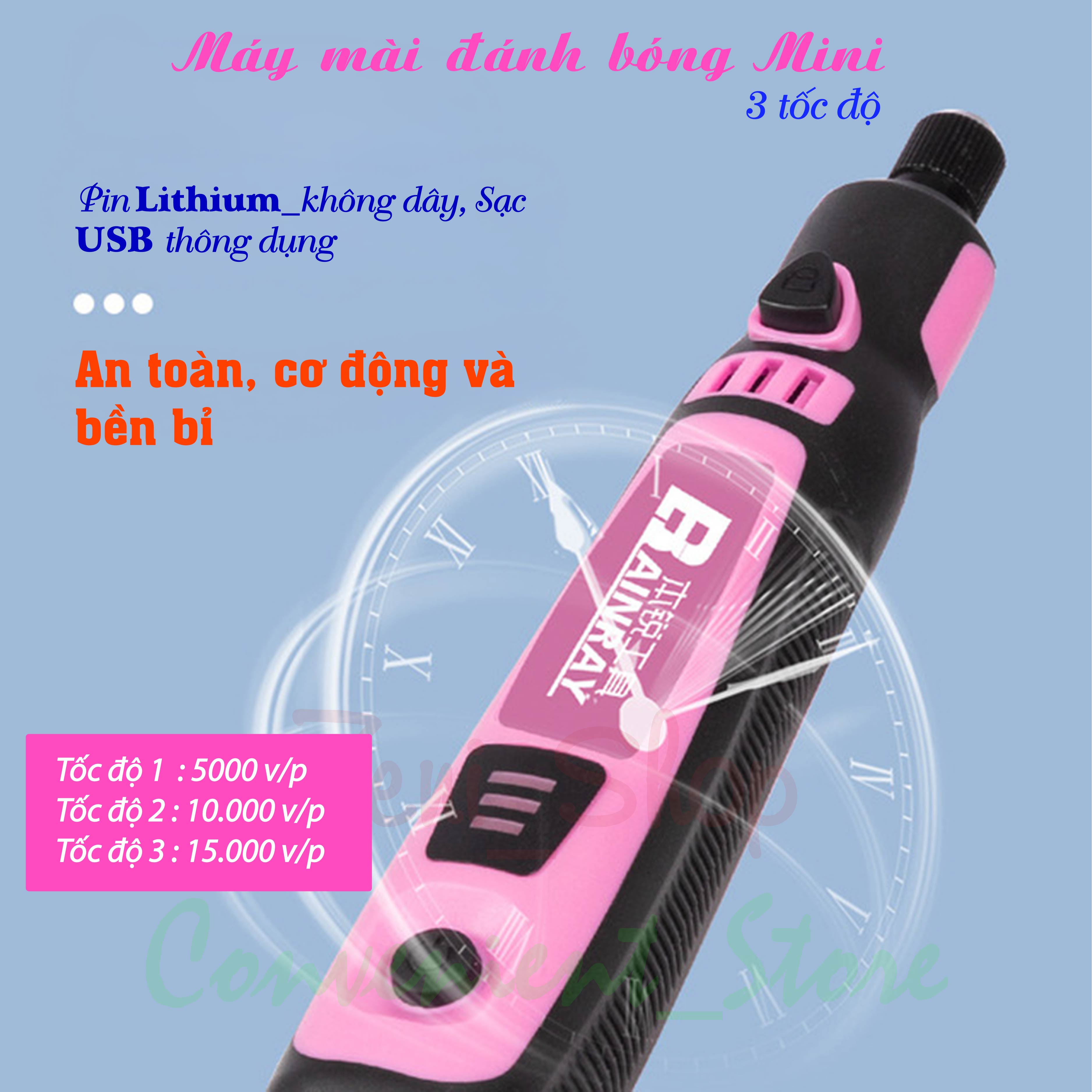 Máy mài đánh bóng MINI 3 tốc độ (bộ 50 phụ kiện)