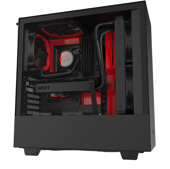 VỎ CASE MÁY TÍNH NZXT H510 MÀU ĐEN ĐỎ