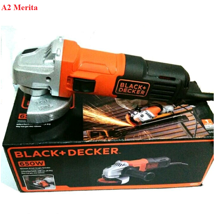Máy mài góc 100mm 650W siêu mỏng Black + Decker G650-B1