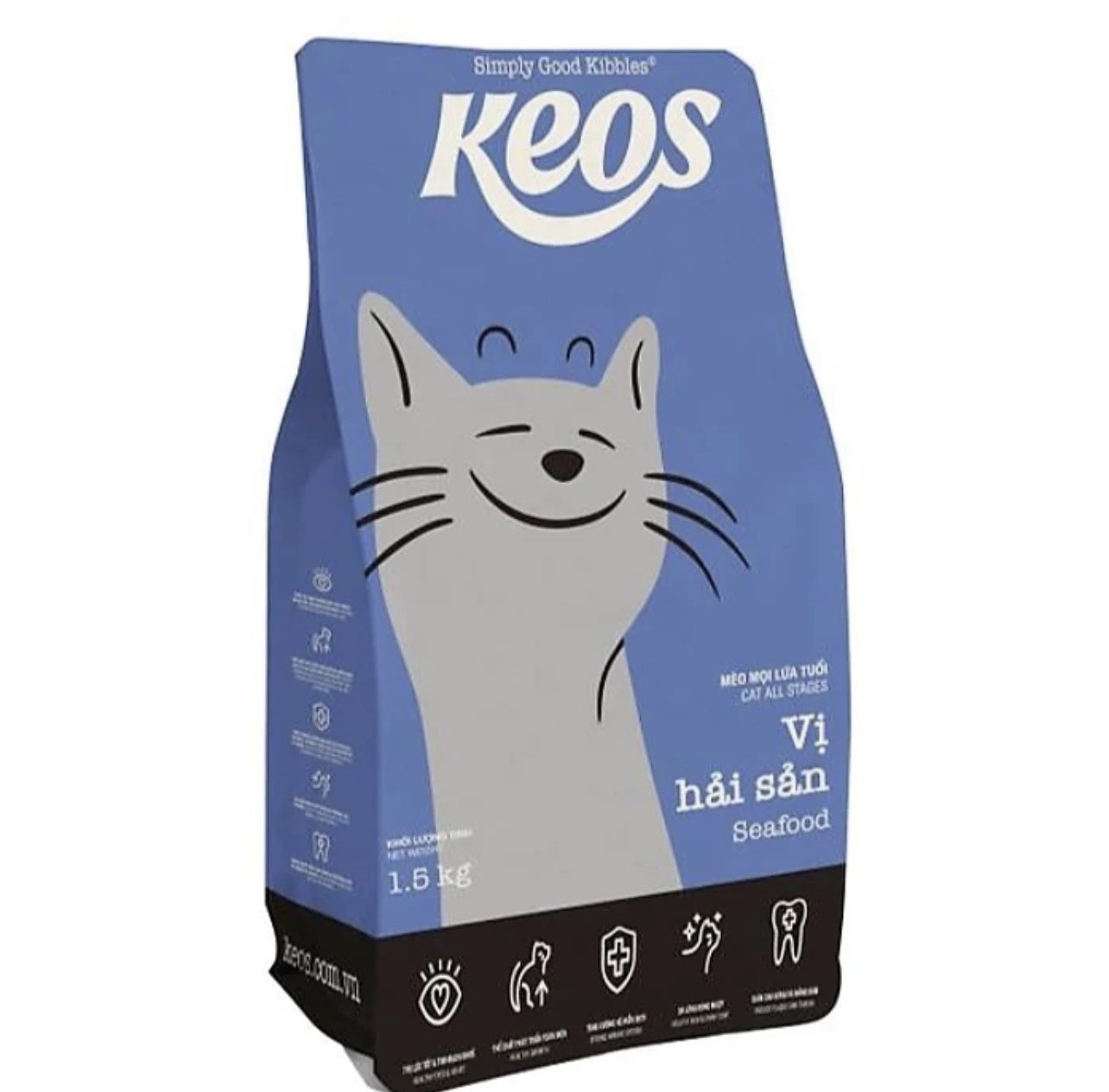 Thức Ăn Hạt KEOS/KEOS+ Cho Mèo Mọi Lứa Tuổi