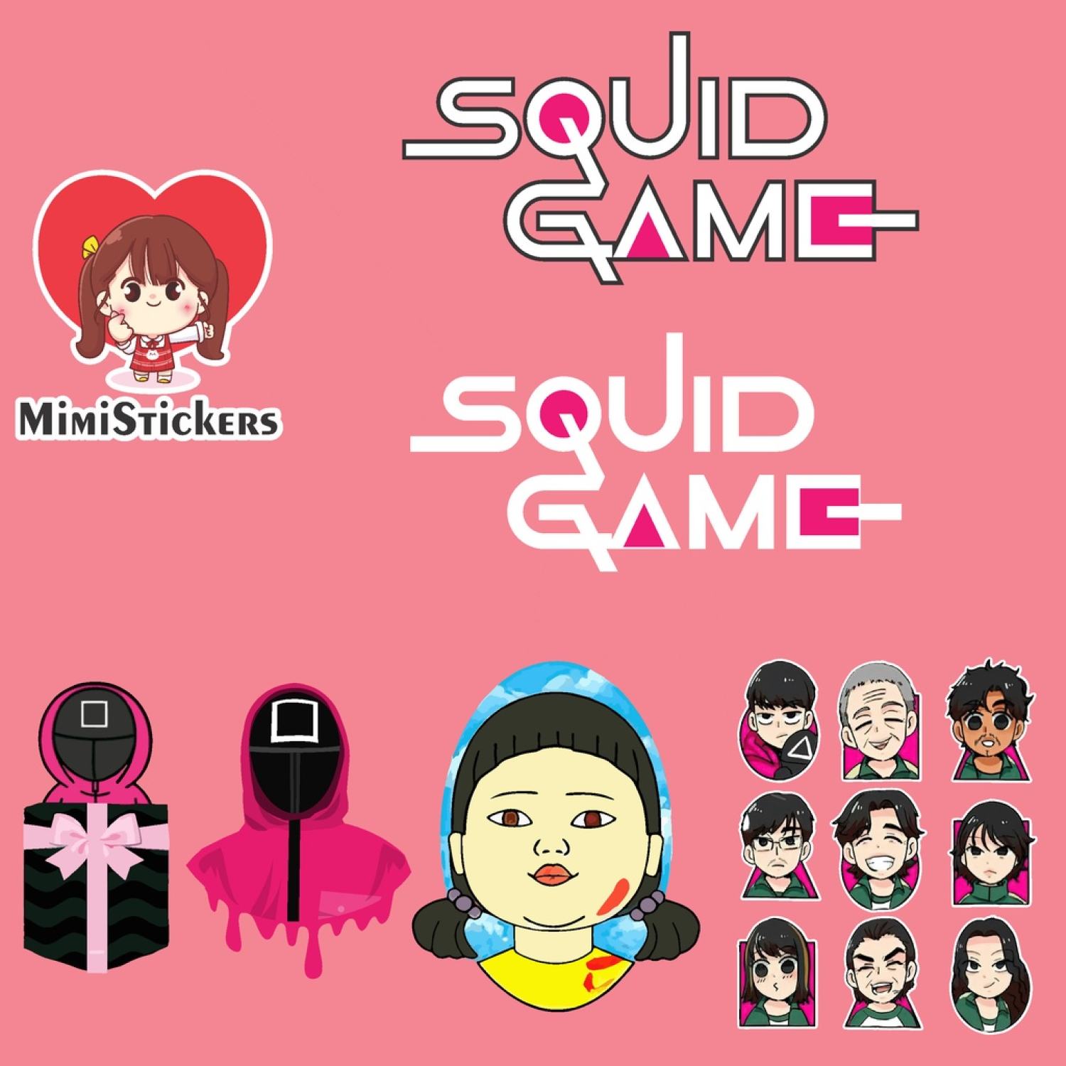 Hình ủi, hình ép nhiệt - Squid Game (nhiều mẫu)