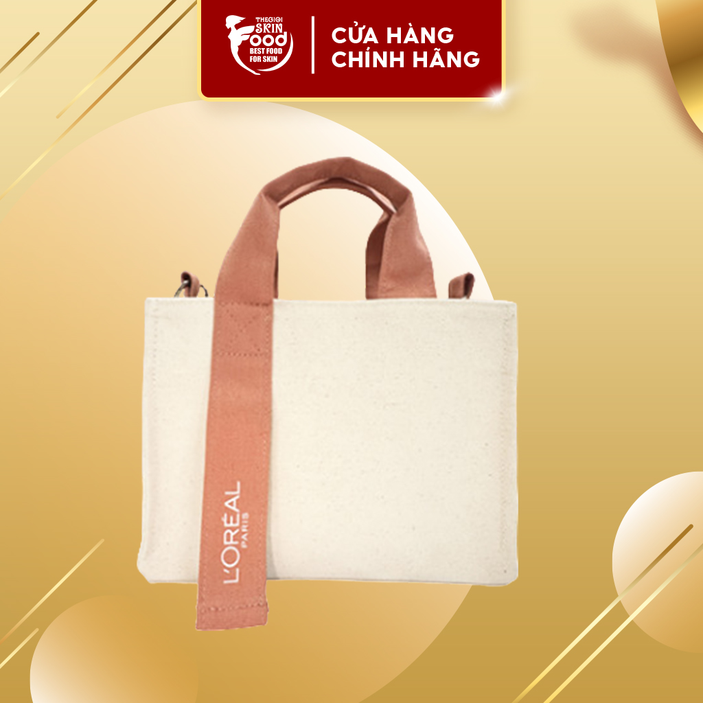 [HB GIFT] Túi Thời Trang L'oreal Canvas Màu Mộc (HÀNG TẶNG KHÔNG BÁN)