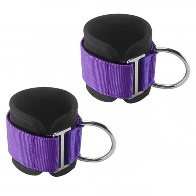 Wholesale 2Pcs Home Gym Fitness Adjustable Ankle Strap D ring Attachment for Cable Machine Equipment Accessories