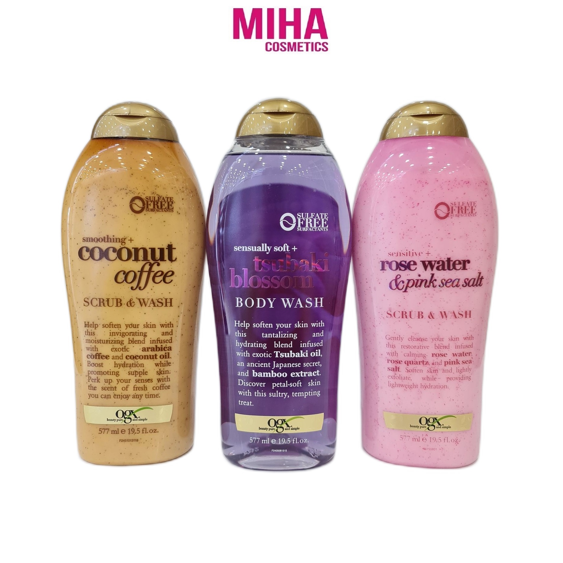 Sữa Tắm Cao Cấp Dưỡng Da Tẩy Tế Bào Chết OGX 577ml USA