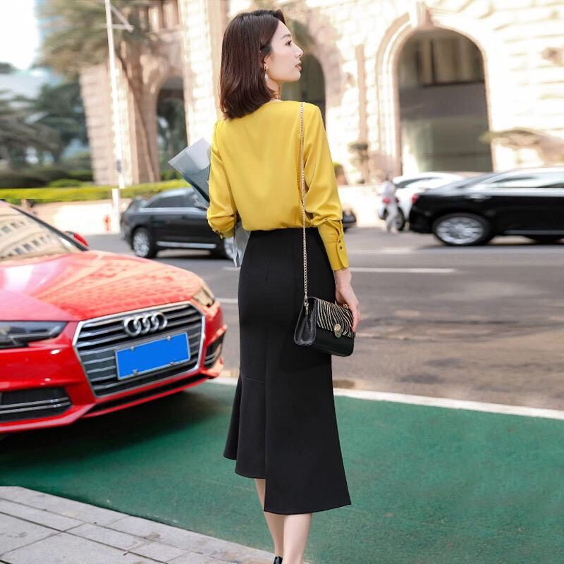 ÁO SƠ MI CÔNG SỞ NỮ CỔ ĐỖ CAO CẤP SANG TRỌNG