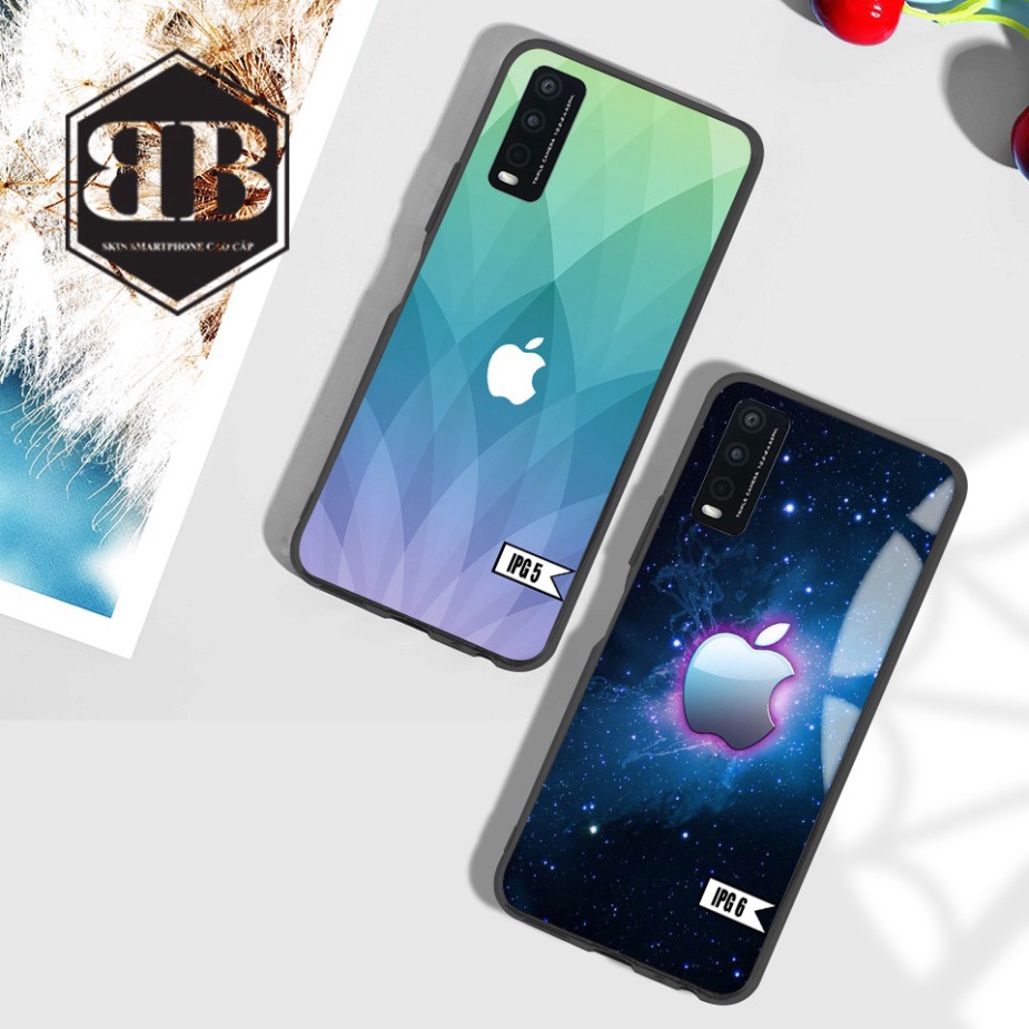 Ốp lưng kính cường lực Vivo Y20 / Y20S / Y12S hình iphone giả cực đẹp