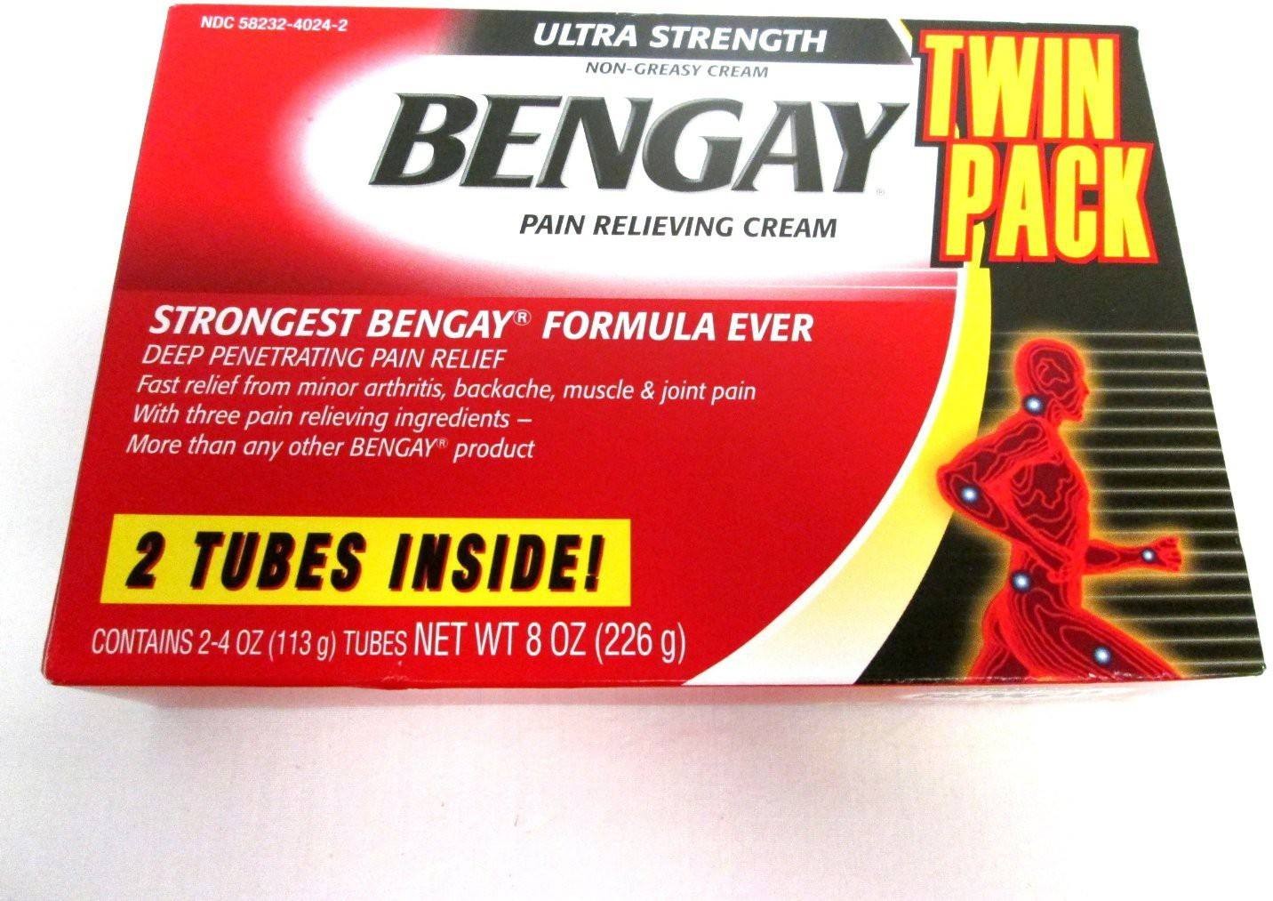 Hộp 2 tuýt dầu nóng dạng kem bengay ultra strength twin pack - 3729