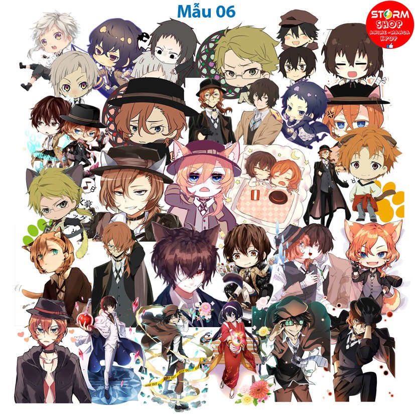 Bộ sticker anime Bungou Stray Dogs ( Nhiều mẫu)