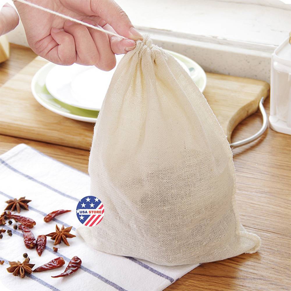 Túi Vải Màn Dây Rút Ướp, Lọc Trà