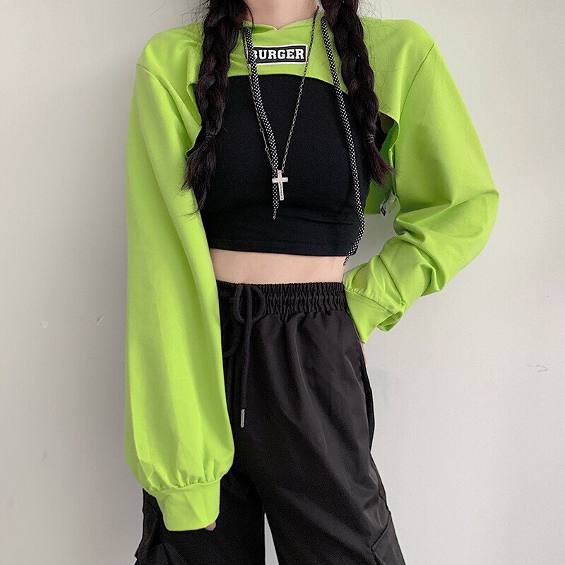 SET 2 MÓN ÁO CROPTOP HODDIE