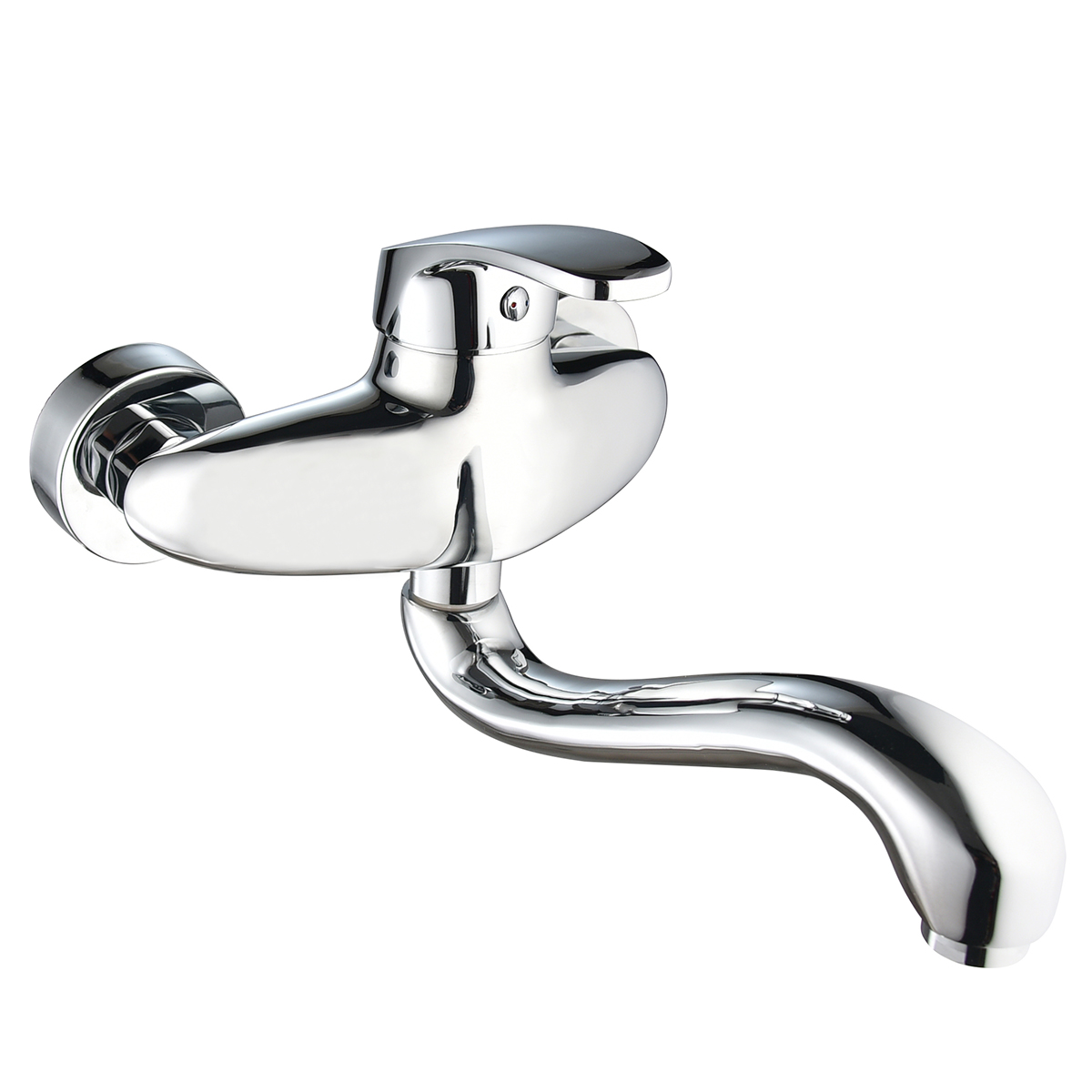 Vòi rửa chén âm tường nóng lạnh Đồng mạ Chrome Eurolife EL-T015AT