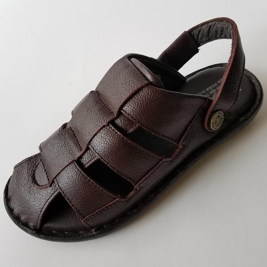 [HCM]Giày Sandal Nam Bít Mũi BIGBEN Da Bò Thật Cao Cấp