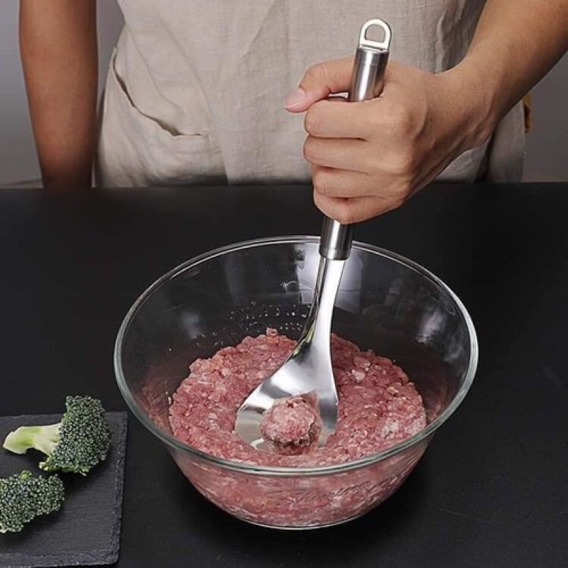 Thìa thủng viên thịt mọc tiện dụng, thìa lỗ viên thịt